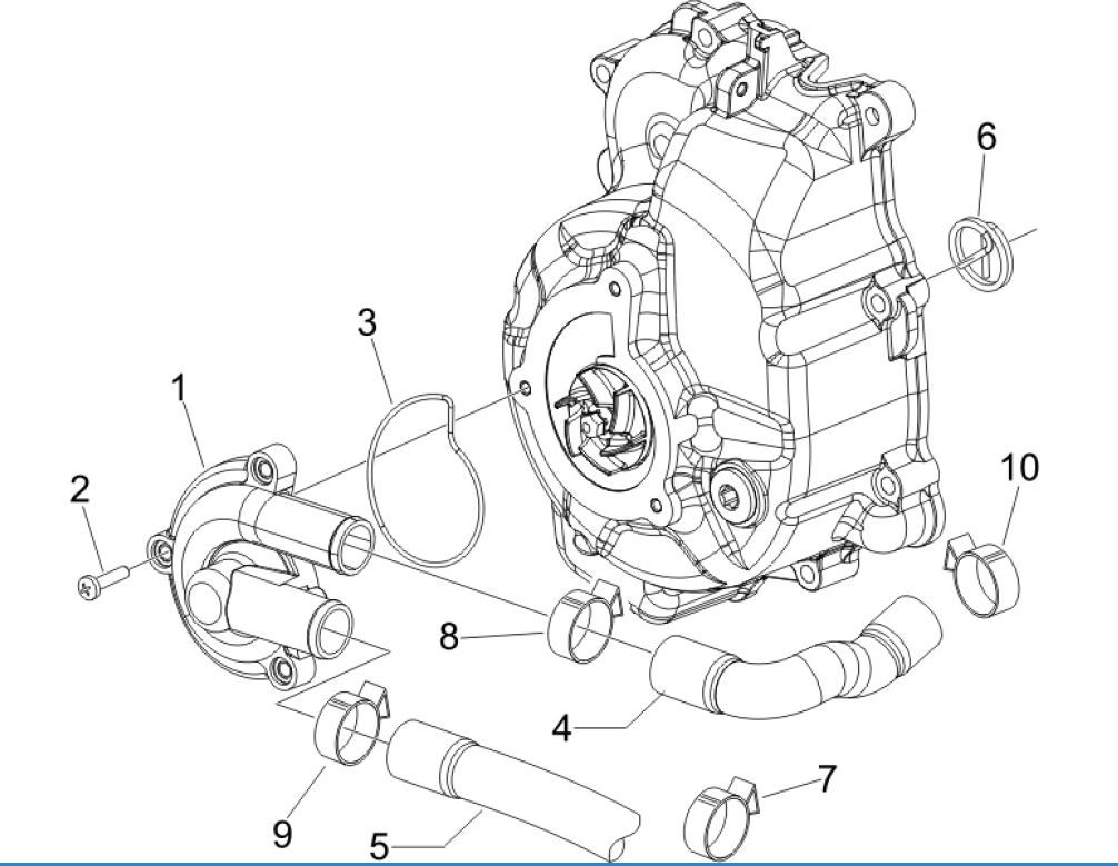Pompe à eau Vespa GTV 250 4T 4V IE