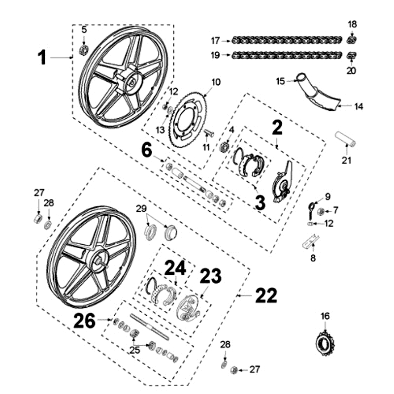 Roues Peugeot Vogue Black