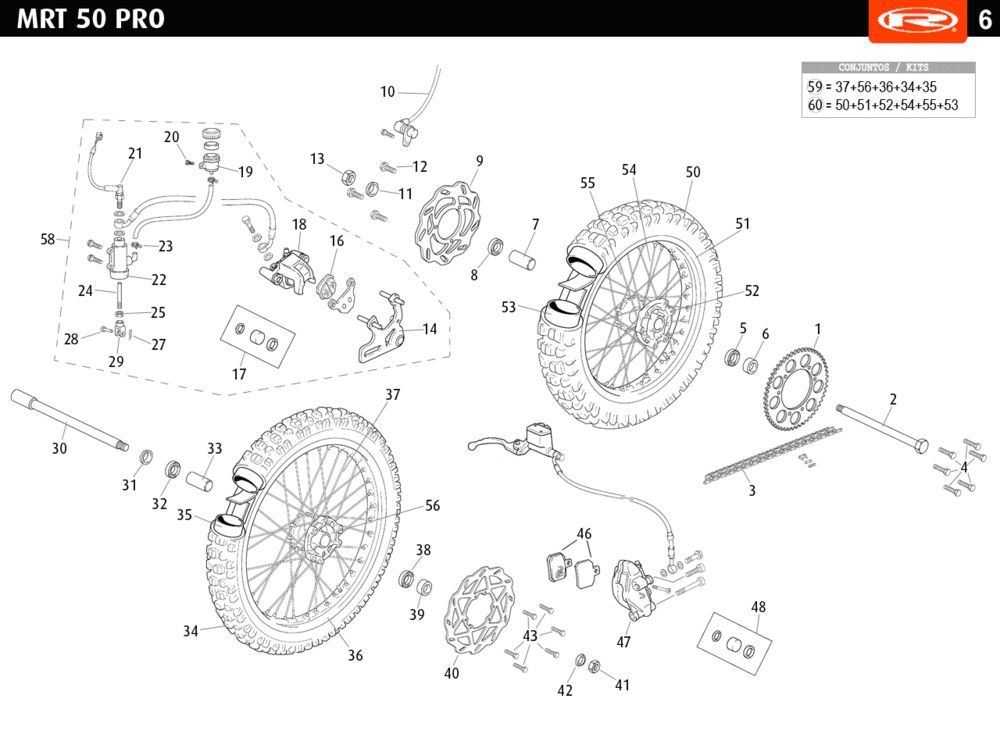 Roues Rieju MRT pro enduro blanches 2010 2 temps