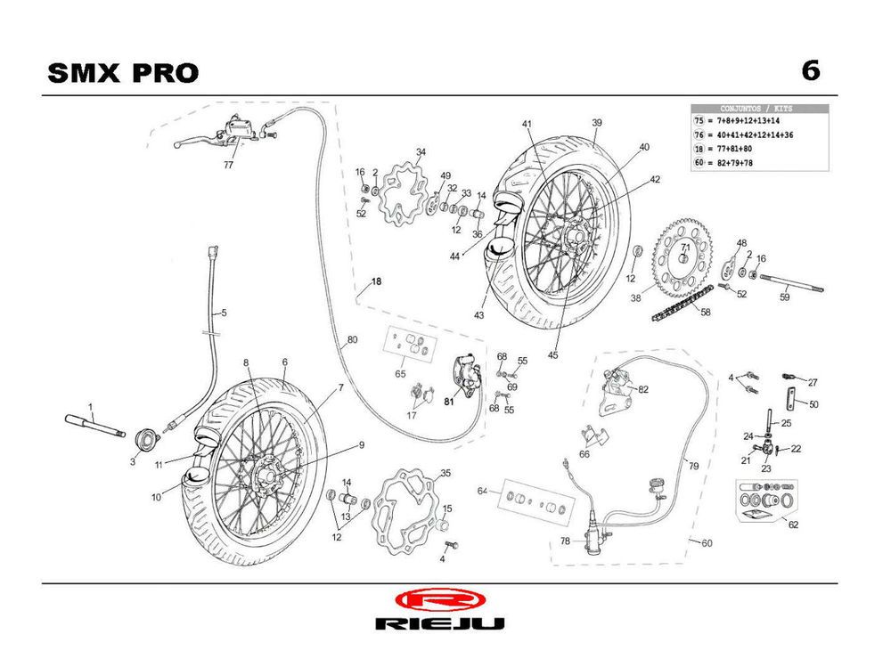 Roues Rieju SMX pro black 2004 2 temps