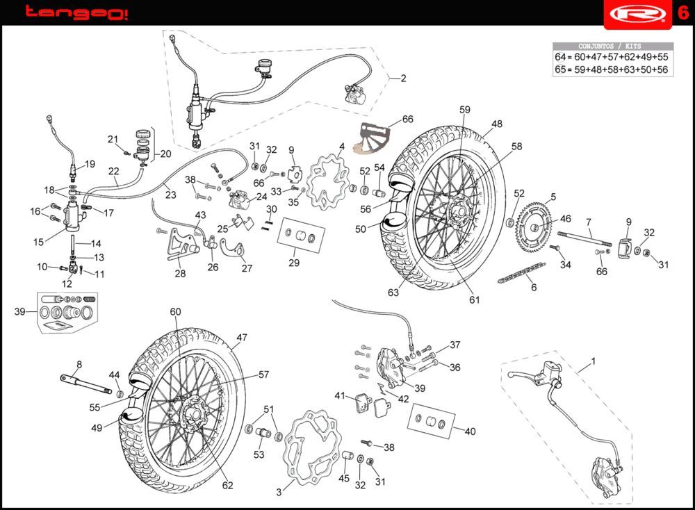 Roues Rieju Tango bleu 2008 2 temps