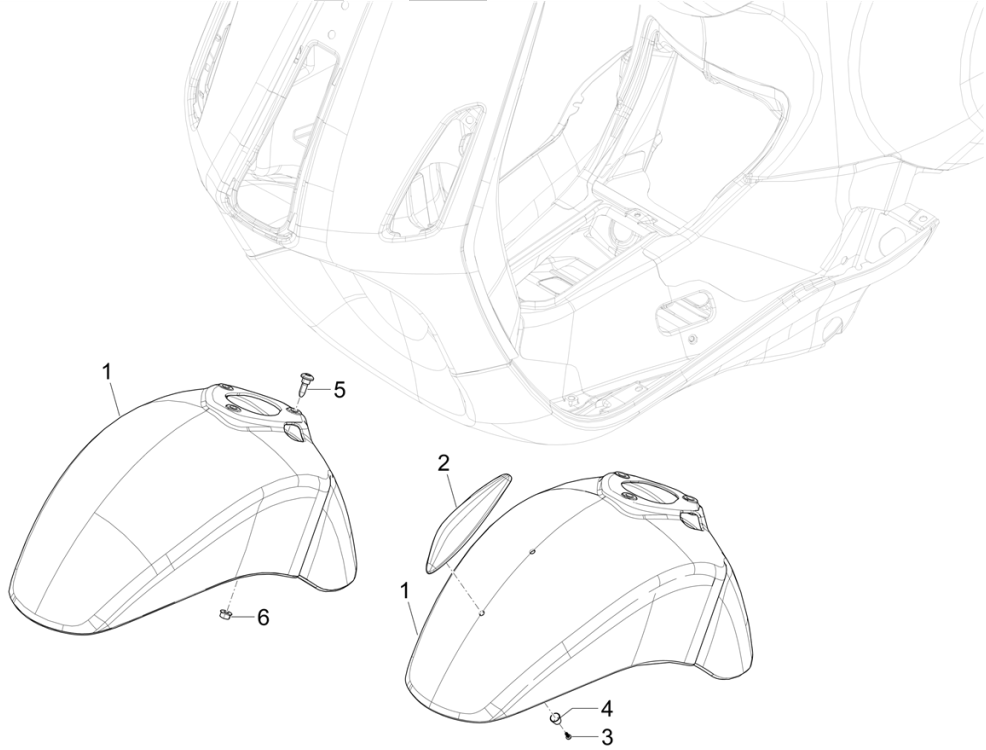Espace routier pour Vespa Etrica 45KM/H E5 2021 (EMEA)