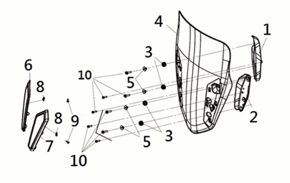 Wind screen Sym Joymax Z 125i E5 2022