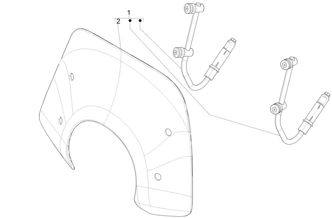 Pare-brise- Vitres Vespa Primavera 125 4T 3V IE ABS