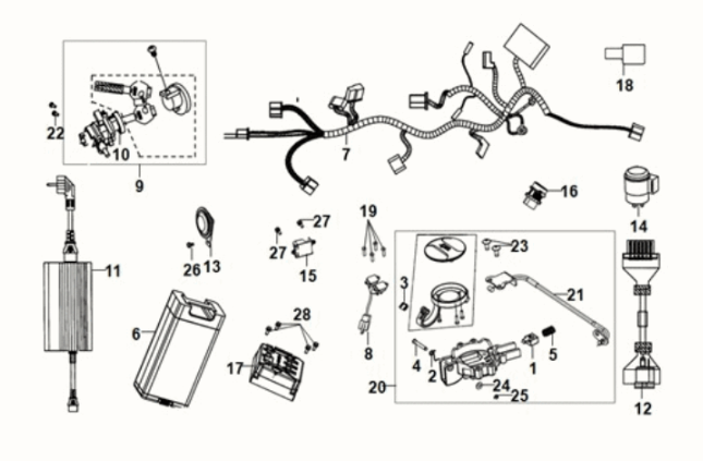 Faisceau de câbles Sym E-XPRO 45KM/H 2020-2021