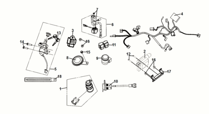 Faisceau de câbles Sym Symphony ST 50 E5