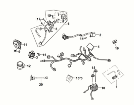 Faisceau de câbles Sym X-Pro 50 E5