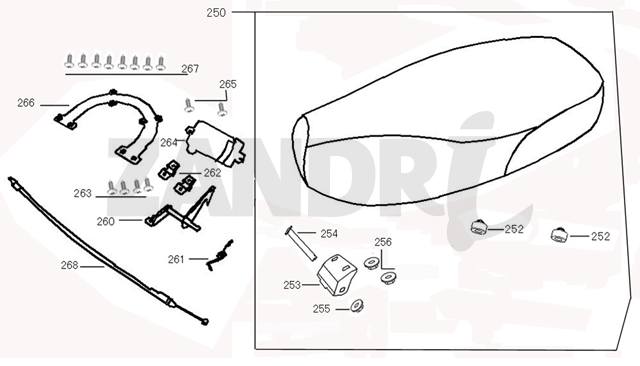 Selle Selleseat Eagle-Wing Napoli marron