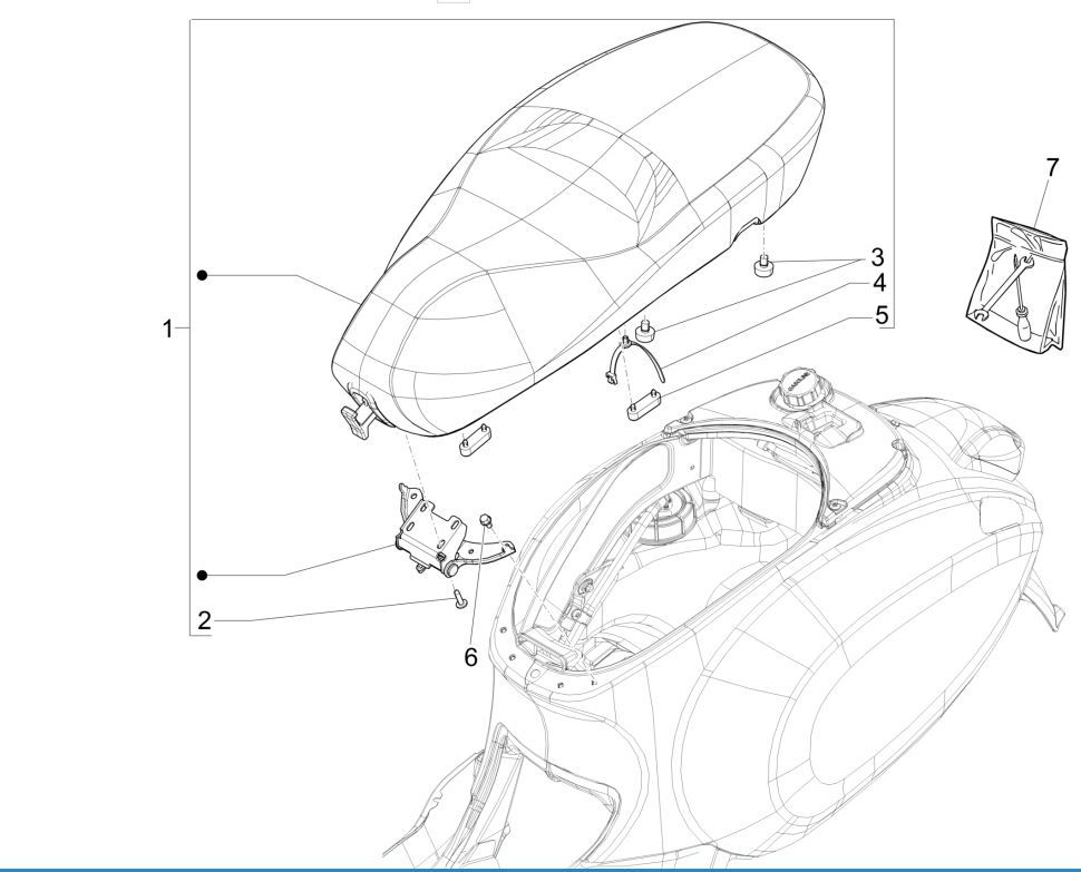 Selle/assise Vespa Primavera 125 4T 3V IE ABS