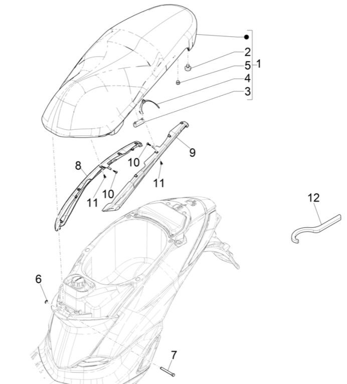 Selle Piaggio Liberty 125 4 temps 3V IE ABS (IGET Euro 5)