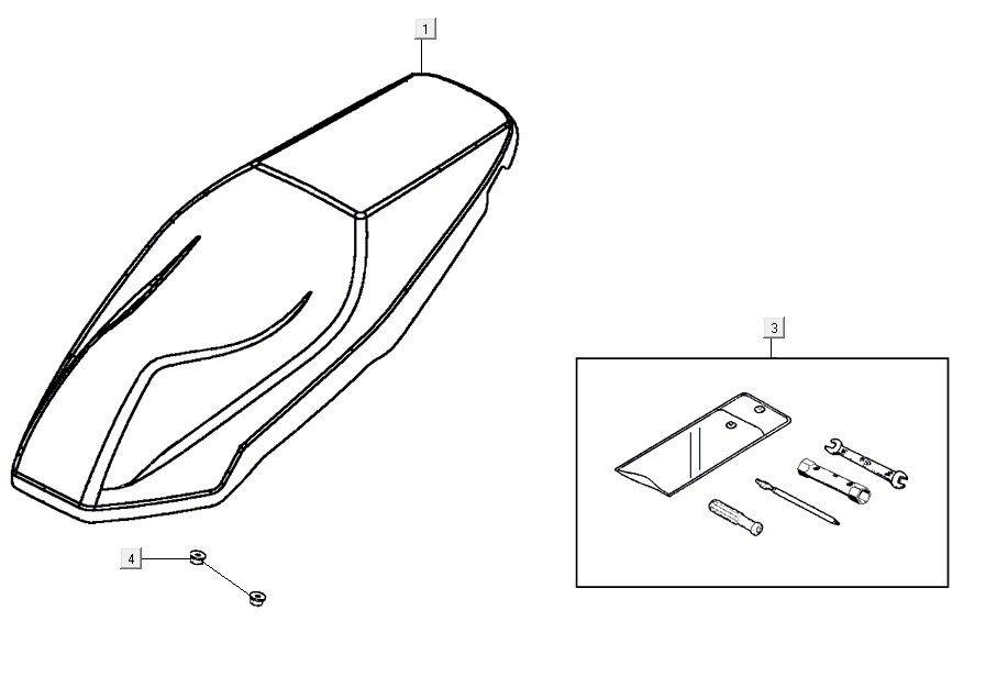 Selle AGILITY 16+ 4T 200i Argent Métallique Mat