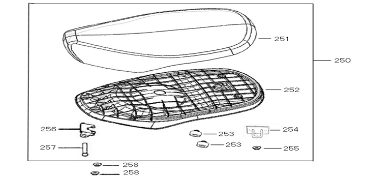 Selle China Star50 gris crème