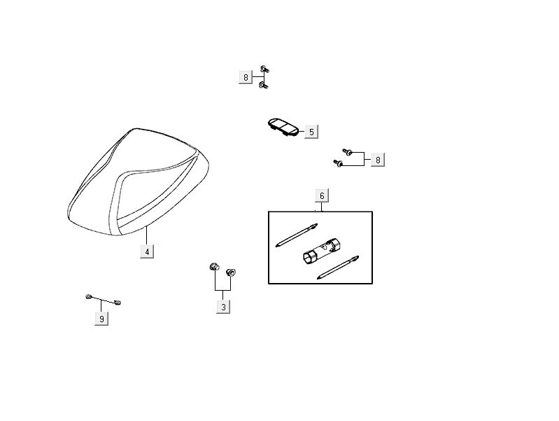 Selle Kymco Delivery 4 temps blanche
