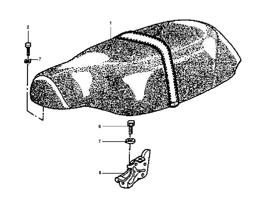 Selle Piaggio Typhoon 98-2005 2 temps