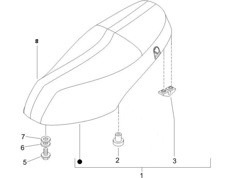 Selle Piaggio Zip 2000 4 temps AC