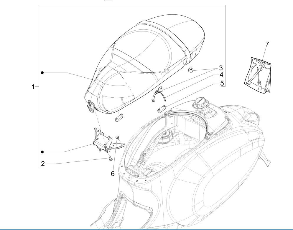 Selle/assise Vespa Sprint 125 4T 3V IE ABS