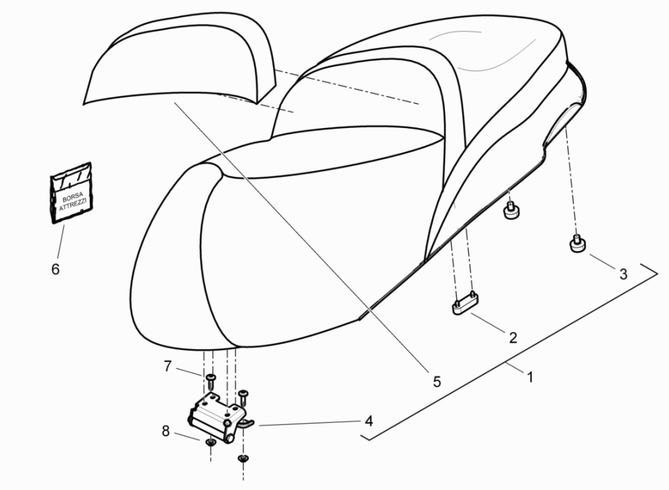 Selle/siège Piaggio Beverly 125 RST 4T 4V IE E3 2010-2015 (EMEA)