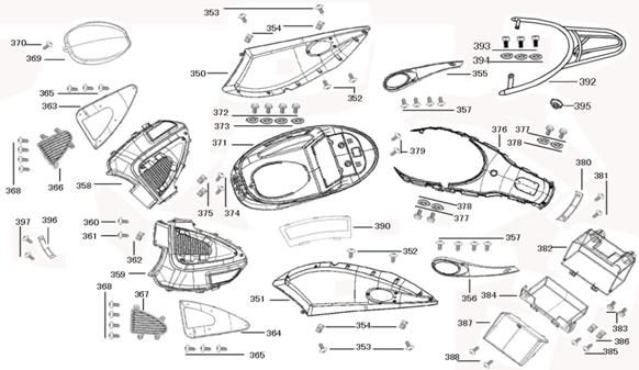Capuchons latéraux BTC Legend rouge