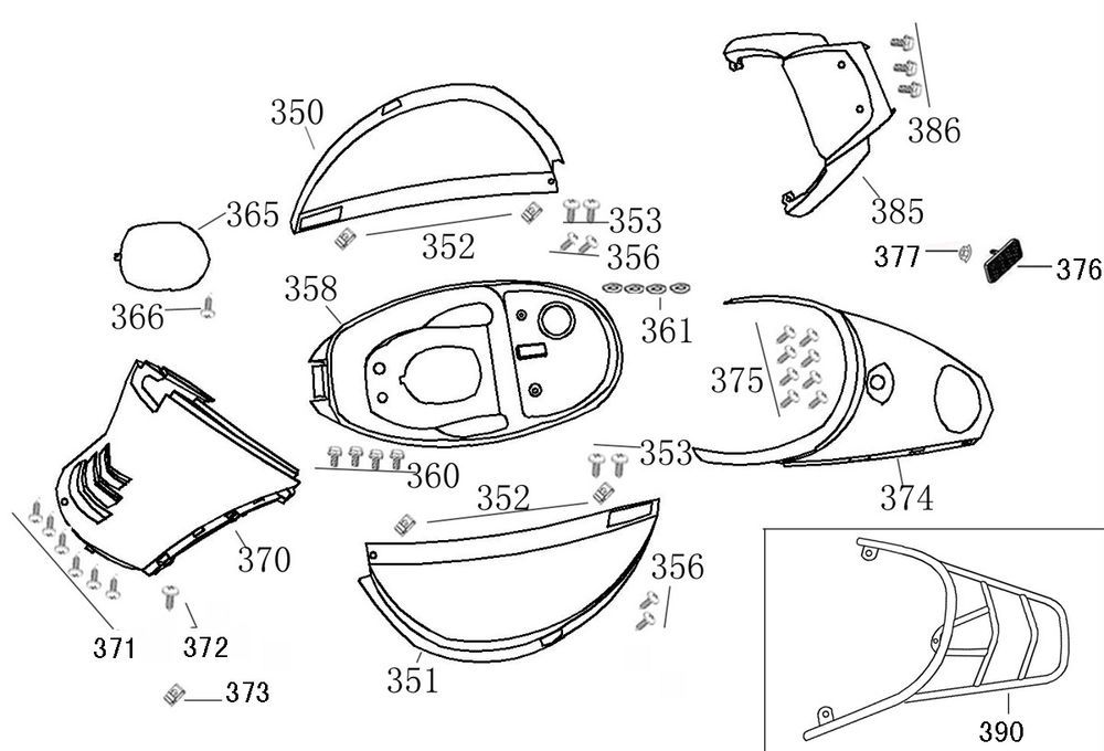 Bouclier latéral Rover Riva II bleu foncé