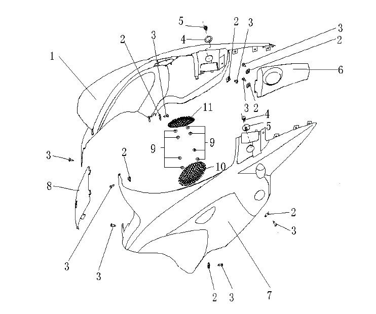 Bulle latérale Generic Cracker limited blanc 2009 2 temps 25