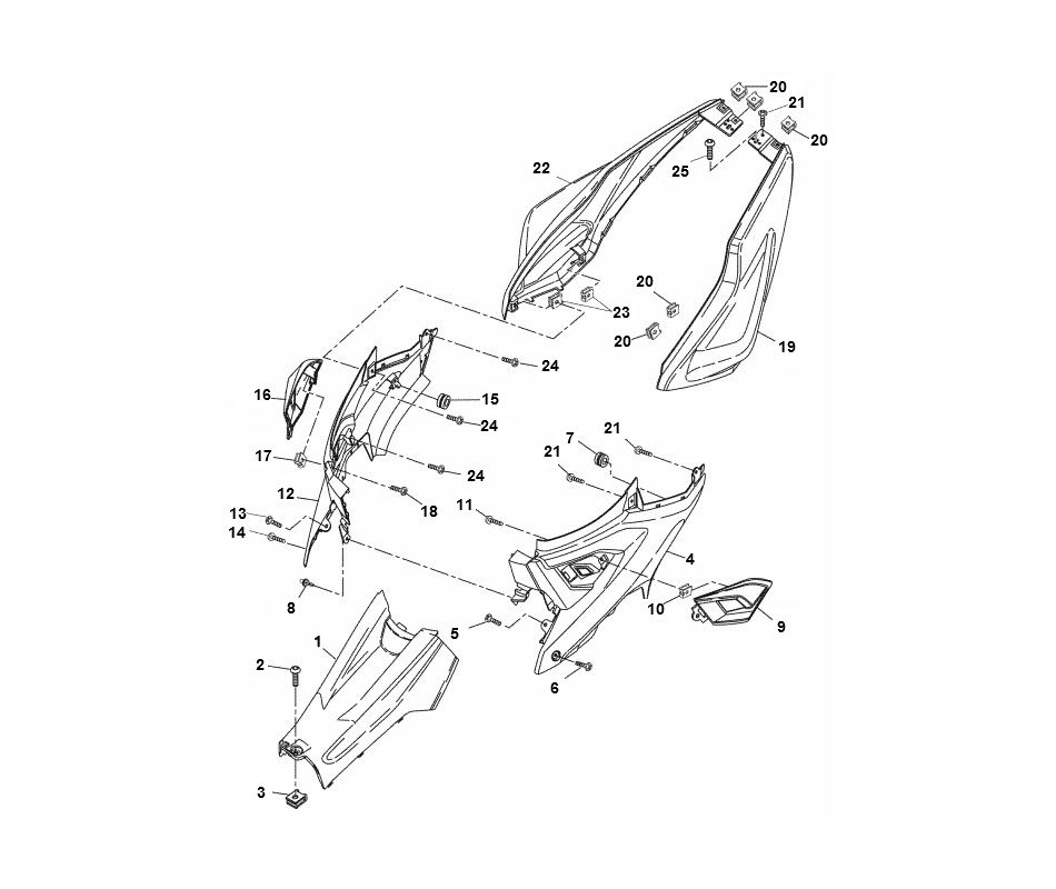 Bulle latérale Yamaha Aerox 4 temps 2014