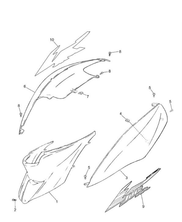 Bulle latérale Yamaha Jog-R LC 2 temps