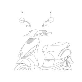 SPOILER BAS DE CAISSE ORIGINE PIAGGIO 50 ZIP 2000/ GRIS ANTHRACITE