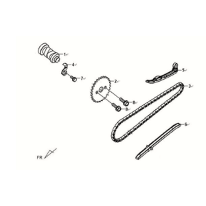 Tendeur de chaîne/guide-chaîne Sym Fiddle II 125S