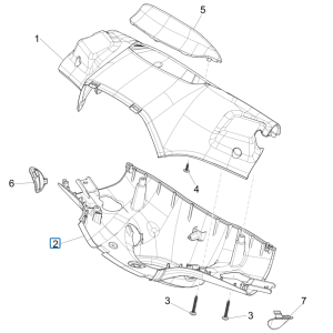 Crémaillère de direction Vespa Sprint 4 temps 3V (injection euro4 IGET) jaune mat 974/A