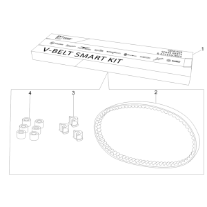 Kit de transmission Piaggio Fly 125 4 temps 3V IE E3