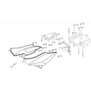 Sym X'PRO 125 Jet Black (BK5560S) en placage
