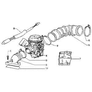 Raccord d'alimentation 4 temps Piaggio Liberty jusqu'en 2005
