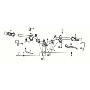 Câble - interrupteur - poignée d'alimentation Sym X-Pro 50 E5