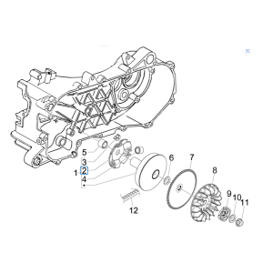 Variateur Piaggio Zip 2000 2 temps AC