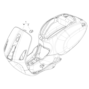 Châssis/Châssis Vespa Sprint 4 temps 3V (injection euro4 IGET) vert métallisé 341/ A