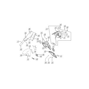 A - Light - Capot Kymco Super9 2 temps nm argent