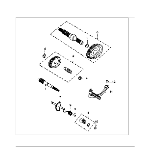 Arbres de transmission - Kickstarter Peugeot Speedfight 4 4 temps bleu/noir