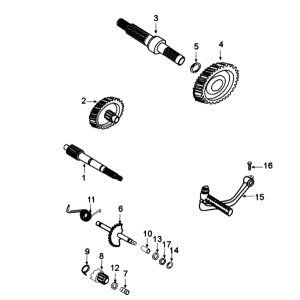 Aandrijfassen - kickstarter Peugeot Tweet 125 V E3 2013-2017