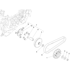 Poulie d'entraînement Vespa Primavera 125 4T 3V IE ABS