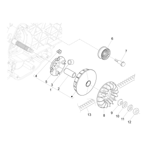 Poulie d'entraînement Piaggio MP3 500 LT Business 2014-2016