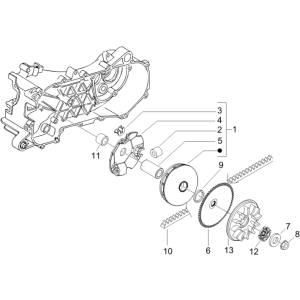 Poulie d'entraînement Piaggio NRG Power DD 2007-2017