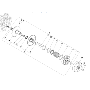 Pochette motorisée Piaggio Medley 125 ABS E5 2021-2022 (EMEA)