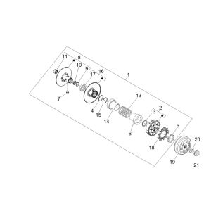 Poulie motorisée Vespa GTV 250 4T 4V IE