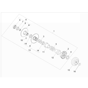 Poulie motorisée Piaggio NRG Power DD 2007-2017