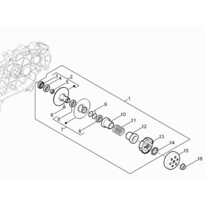 Embrayage Piaggio Typhoon 50 2 temps Euro 3 2011