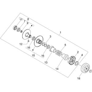 Embrayage Vespa LXV 2 temps