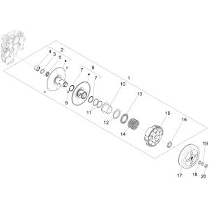 Poulie motorisée Vespa Primavera 4T 3V IE ABS