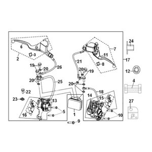 ABS brake system assy Sym ADX 125i ABS+ TCS E5 2023