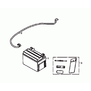 KIT/ÉQUIPEMENT DE BATTERIE Sym Orbit II Euro 4 gris mat