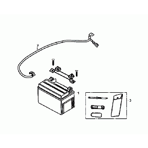 Kit batterie Sym Fiddle II euro4 (WH-006) blanc